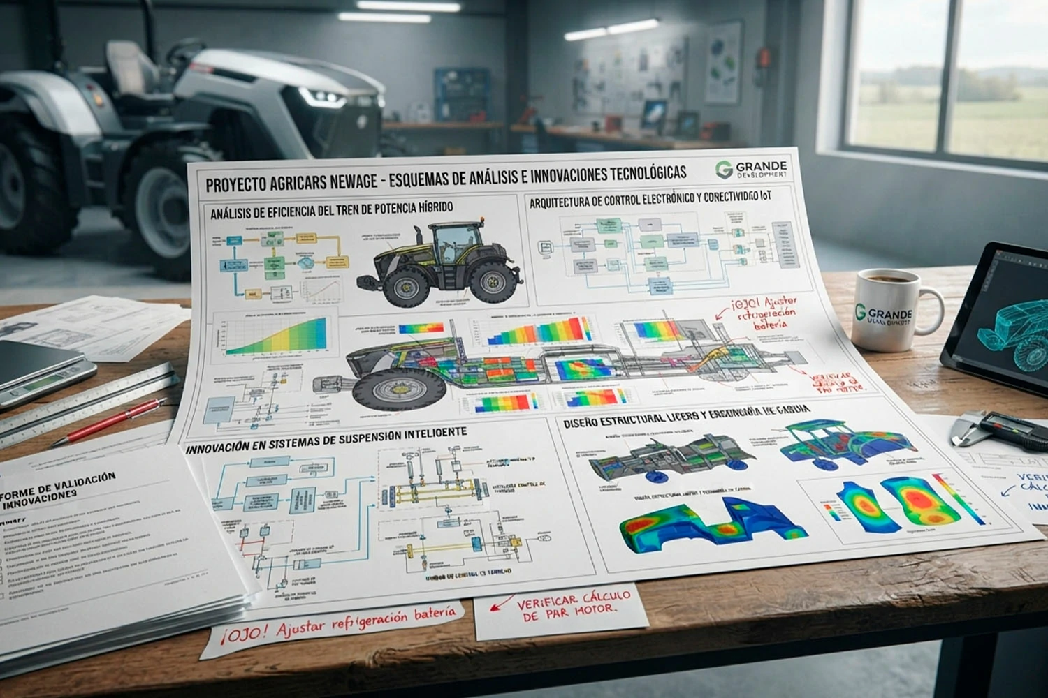Diseño e ingeniería de vehículos industriales agrícolas de nueva generación en el proyecto AgriCars New Age.